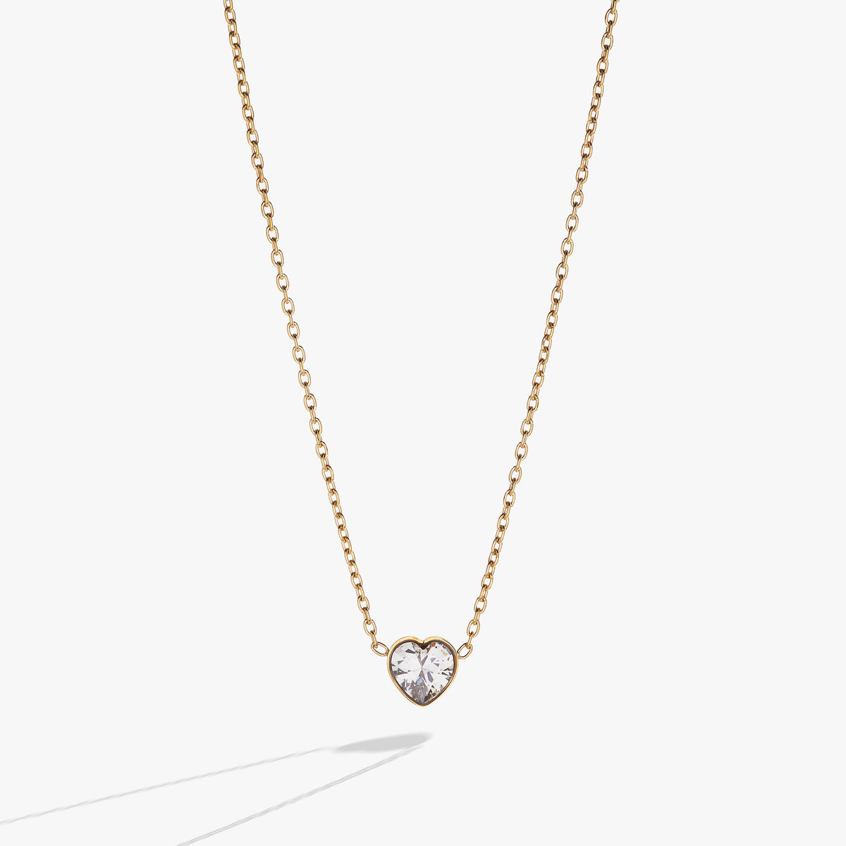 Crystal Heart Pendant Necklace – Romantic Special Occasion Jewelry Stainless Steel Silver | Alex and Ani