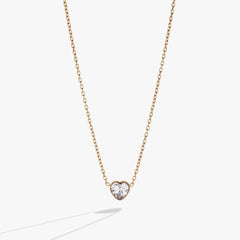 Crystal Heart Pendant Necklace – Romantic Special Occasion Jewelry Stainless Steel Silver | Alex and Ani