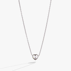 Crystal Heart Pendant Necklace – Romantic Special Occasion Jewelry Stainless Steel Silver | Alex and Ani