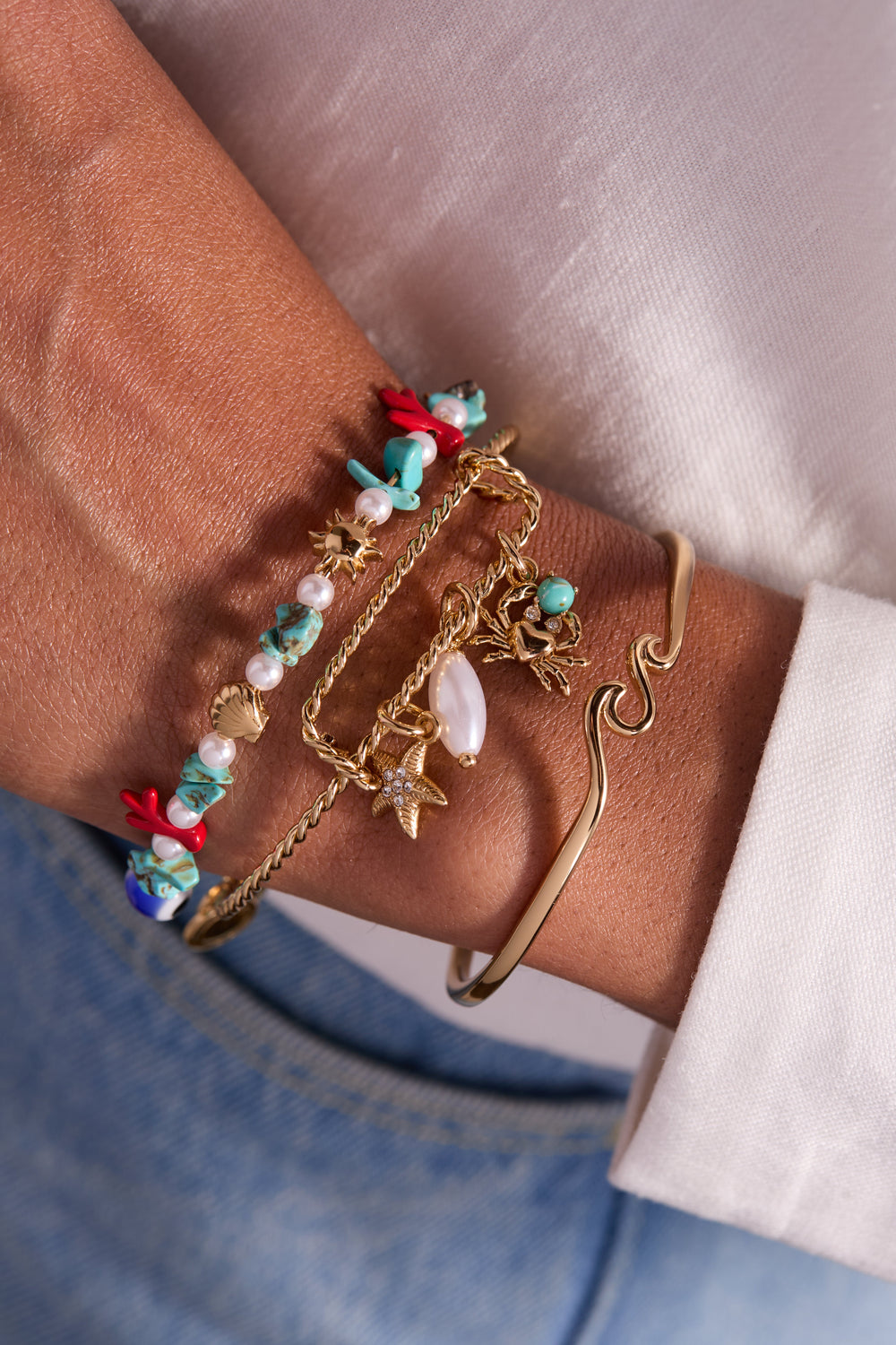 Wave Cuff Gold | Alex and Ani