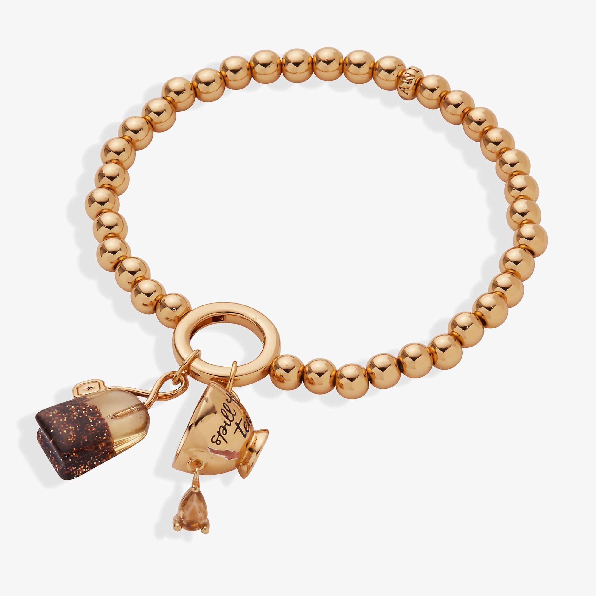 Spill the Tea Stretch Bracelet Gold | Alex and Ani