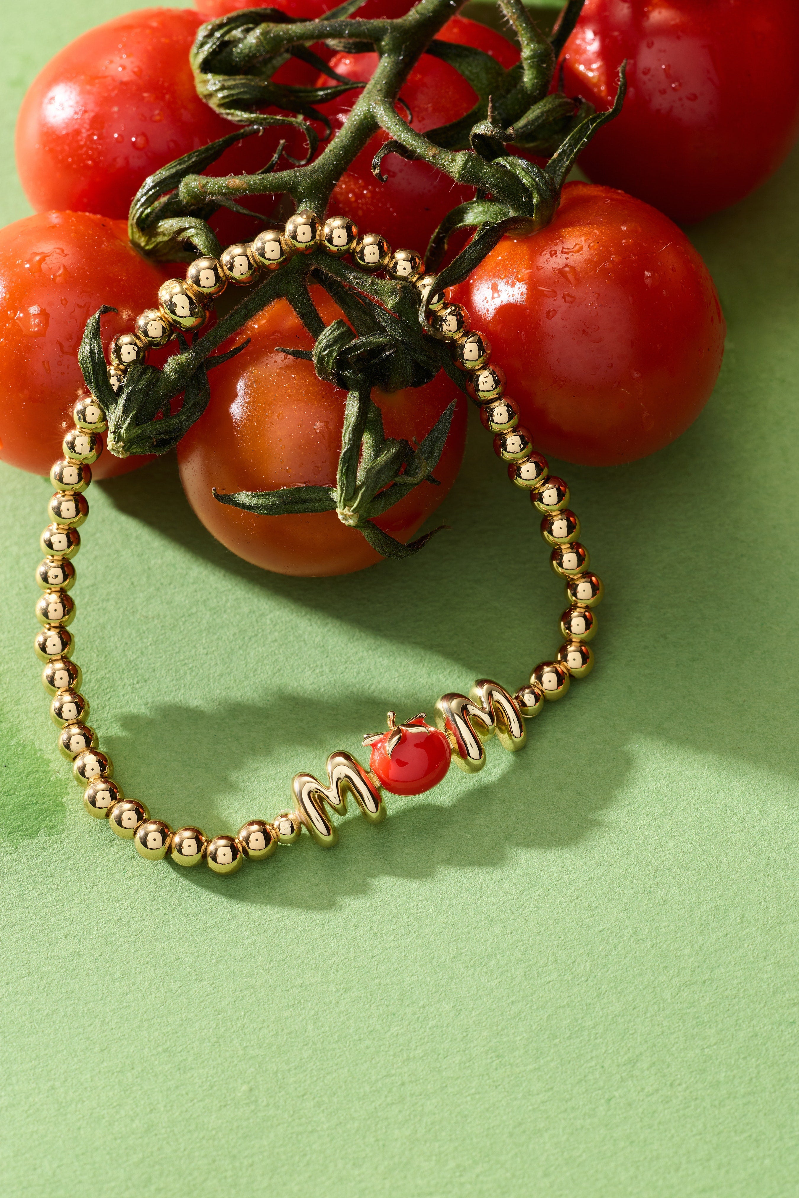 Farmers' Market 'Mom' Stretch Bracelet Gold | Alex and Ani