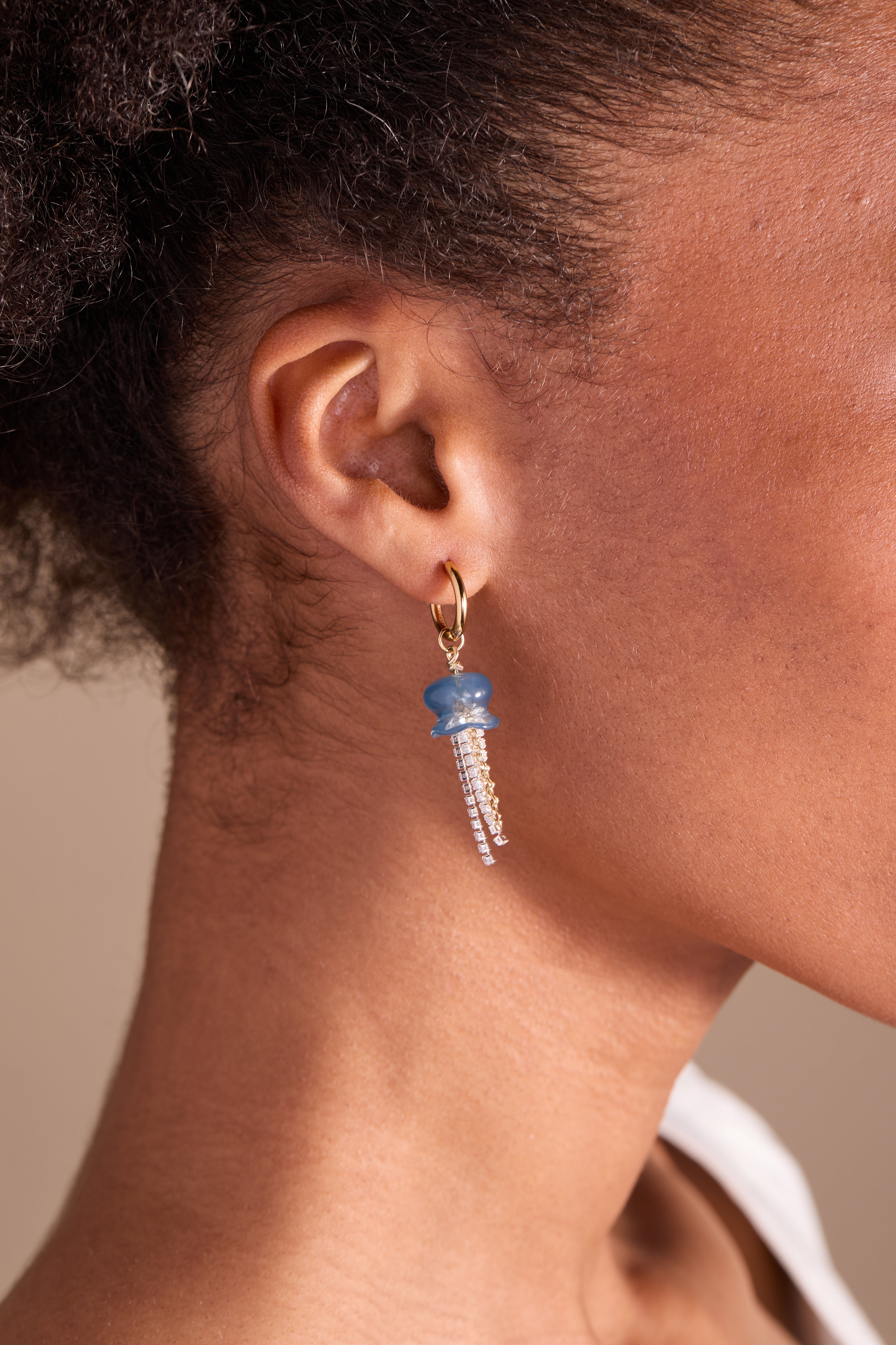 Whimsical Jellyfish Huggie Hoops Two Tone | Alex and Ani