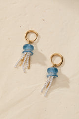 Whimsical Jellyfish Huggie Hoops Two Tone | Alex and Ani