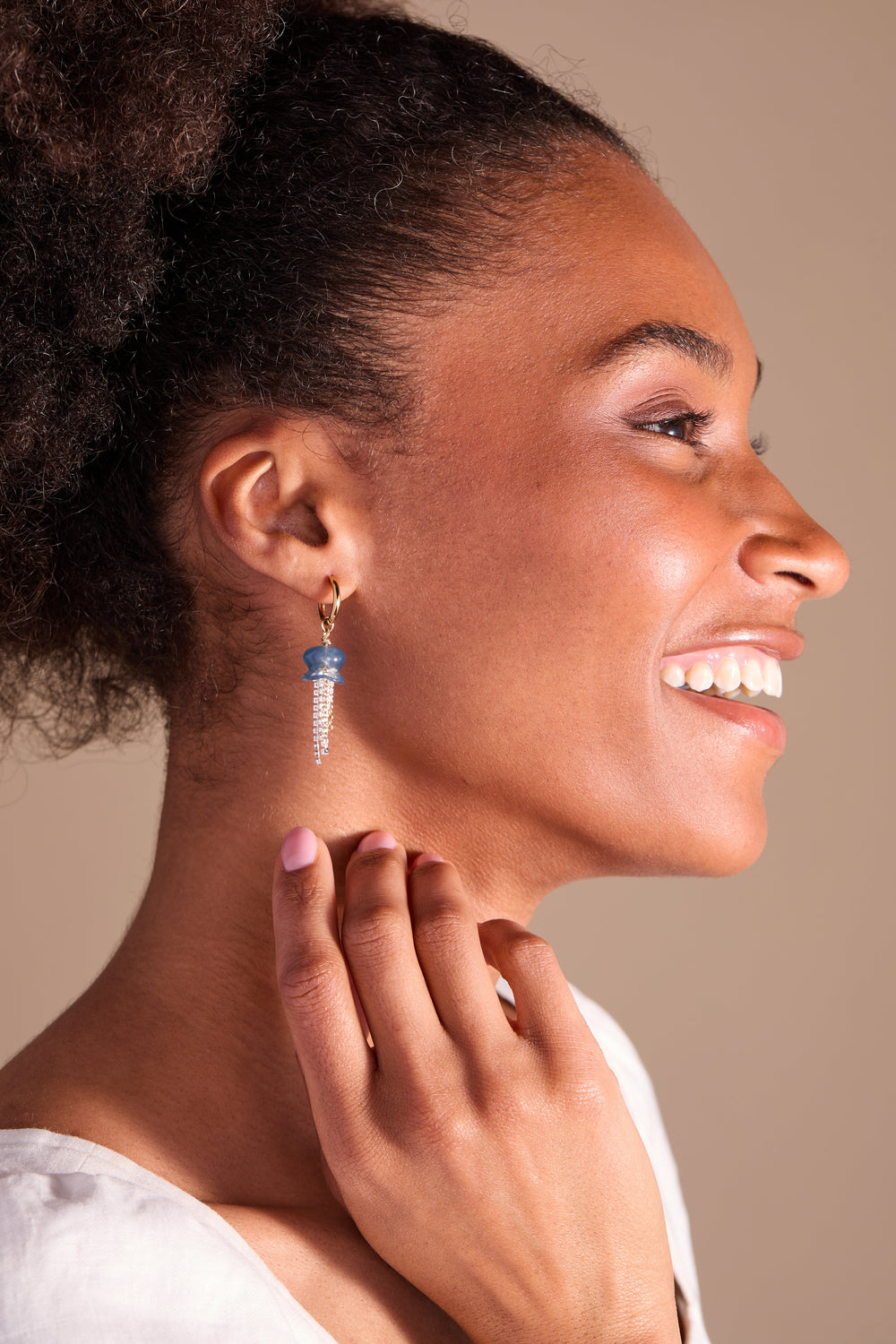 Whimsical Jellyfish Huggie Hoops Two Tone | Alex and Ani