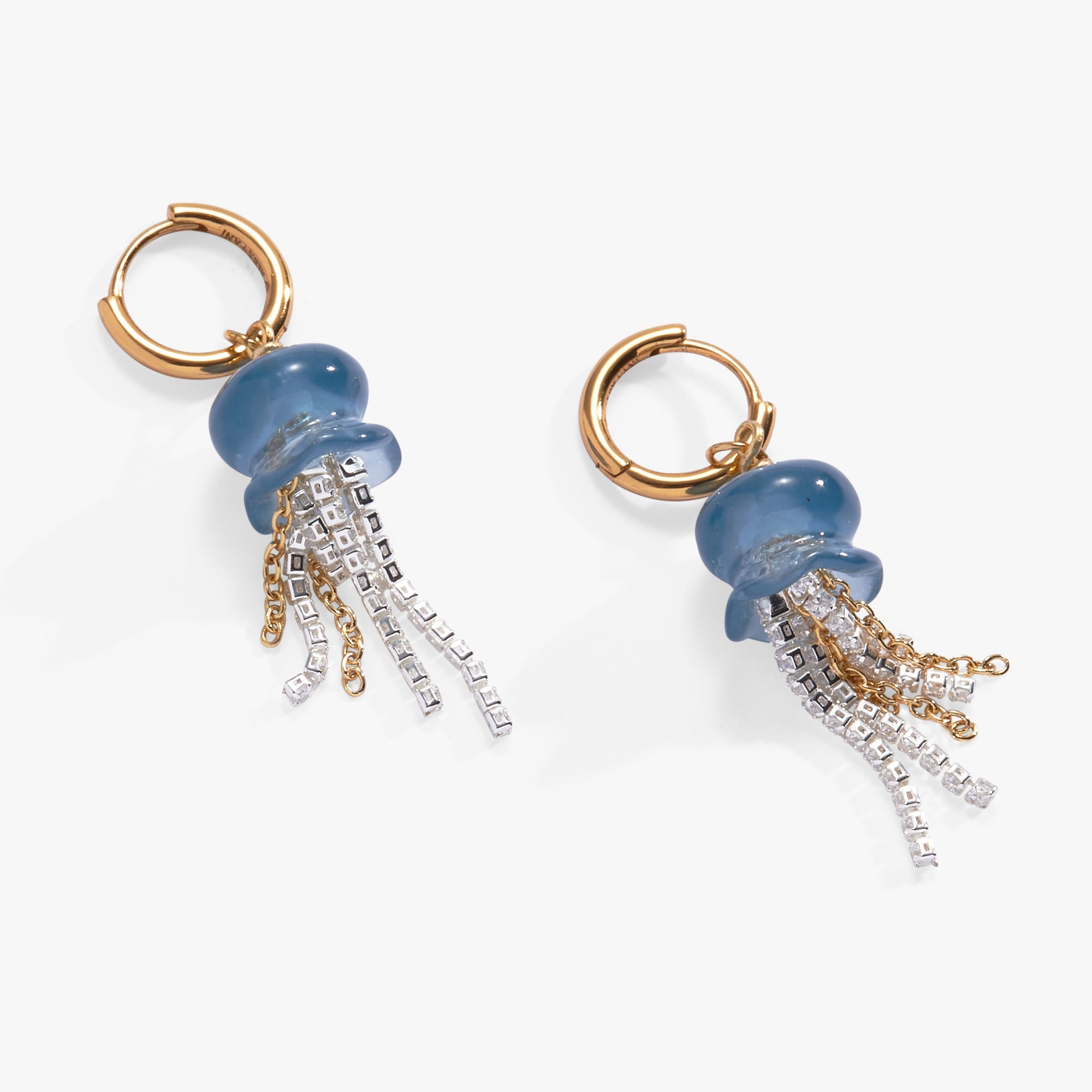 Whimsical Jellyfish Huggie Hoops Two Tone | Alex and Ani