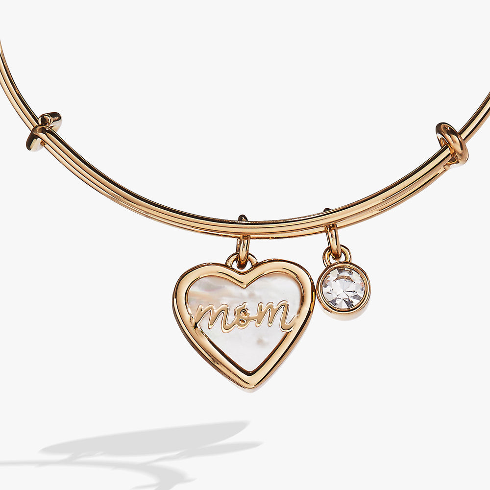 Mom Mother of Pearl Bangle Gold | Alex and Ani