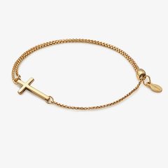 Pull Chain Cross Bracelet - Alex and Ani 14kt Gold Over Sterling Silver | Alex and Ani