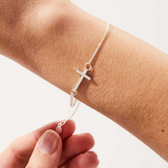 Pull Chain Cross Bracelet - Alex and Ani 14kt Gold Over Sterling Silver | Alex and Ani