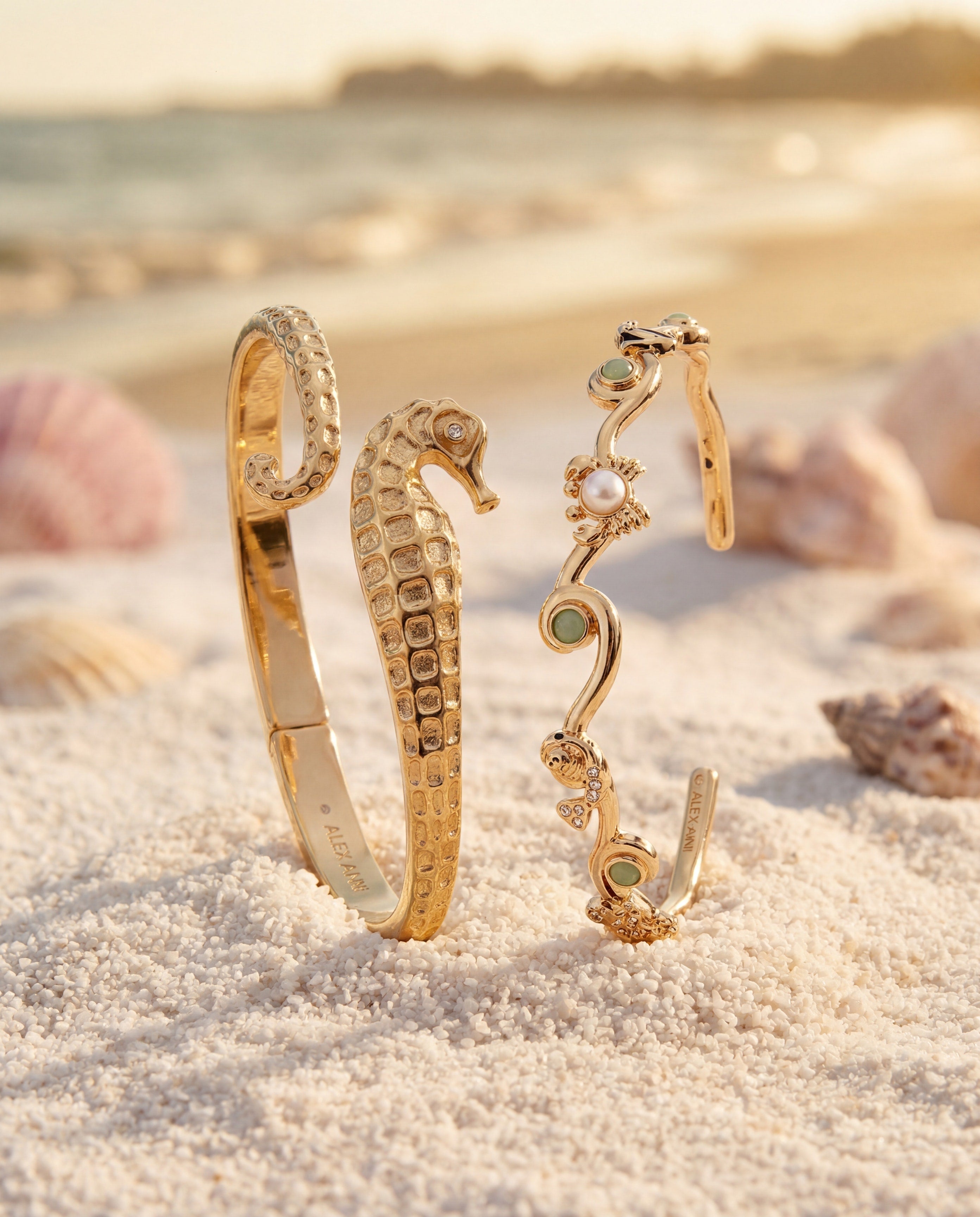 Whimsical Sea Creature Cuff Gold | Alex and Ani