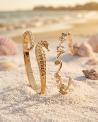 Whimsical Sea Creature Cuff Gold | Alex and Ani