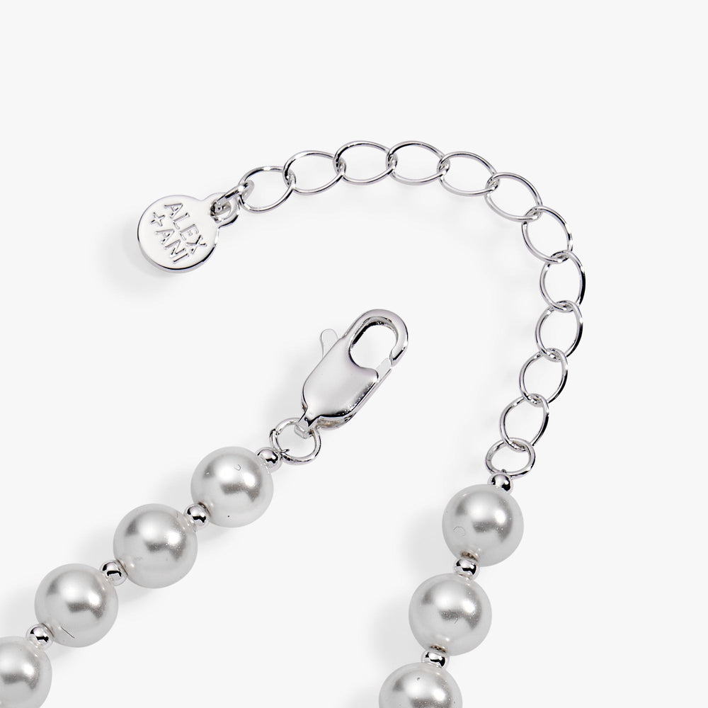 Posh Poodle Pearl Charm Bracelet Two Tone | Alex and Ani