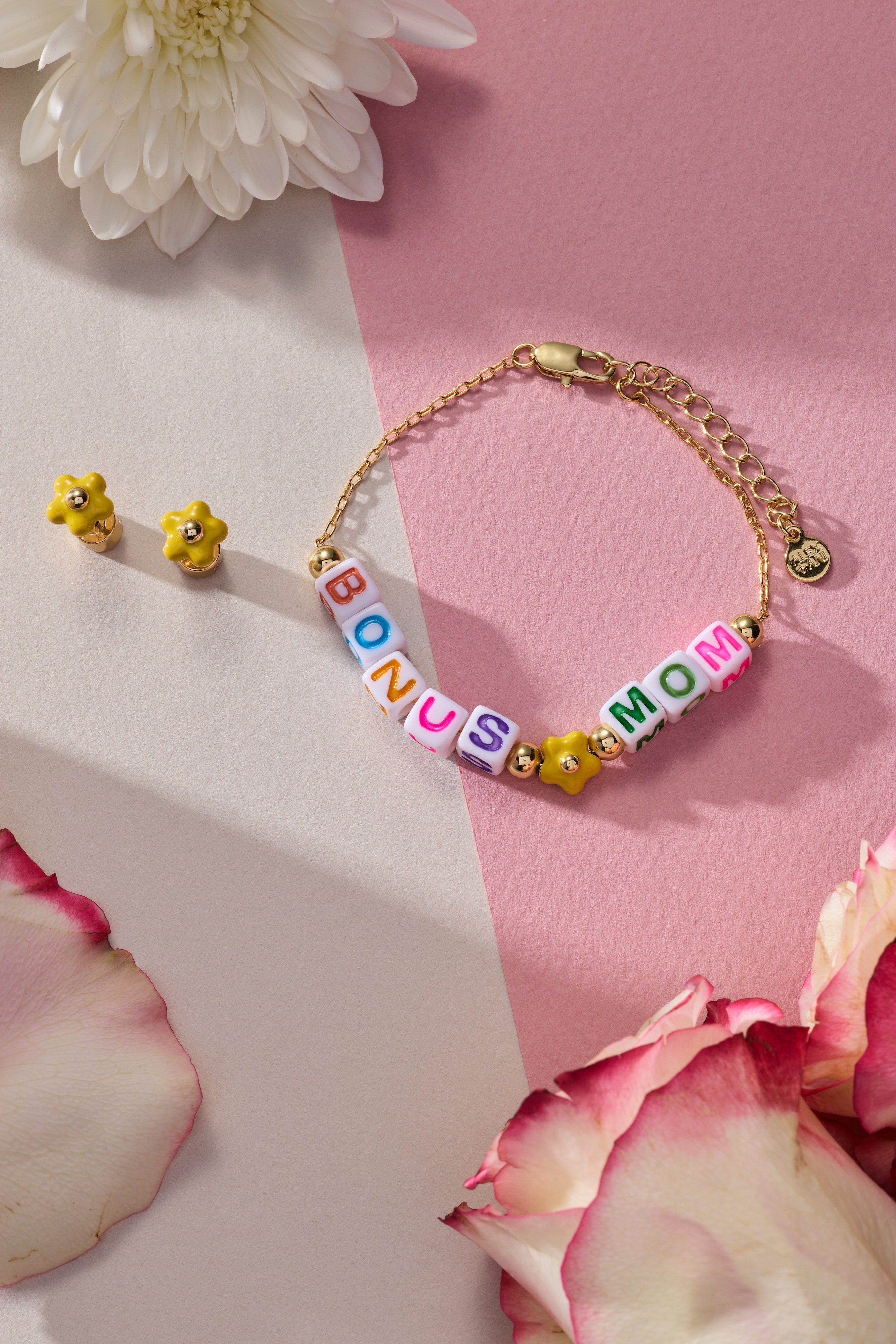 Bonus Mom' Alphabet Bead Linear Bracelet
    
    
    
       Gold | Alex and Ani
