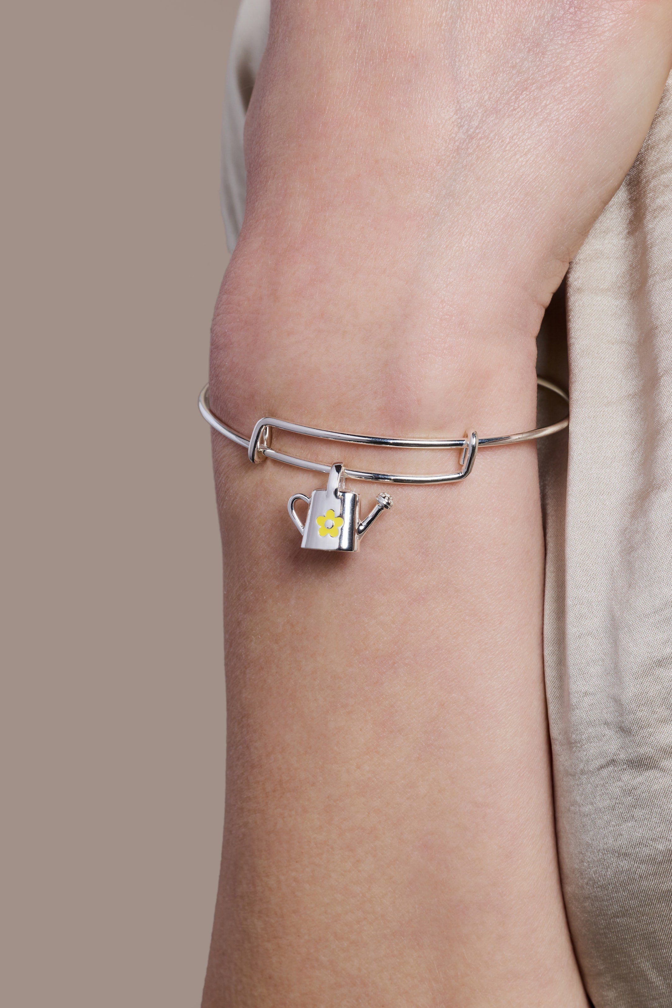 Watering Can Charm Bangle Silver | Alex and Ani