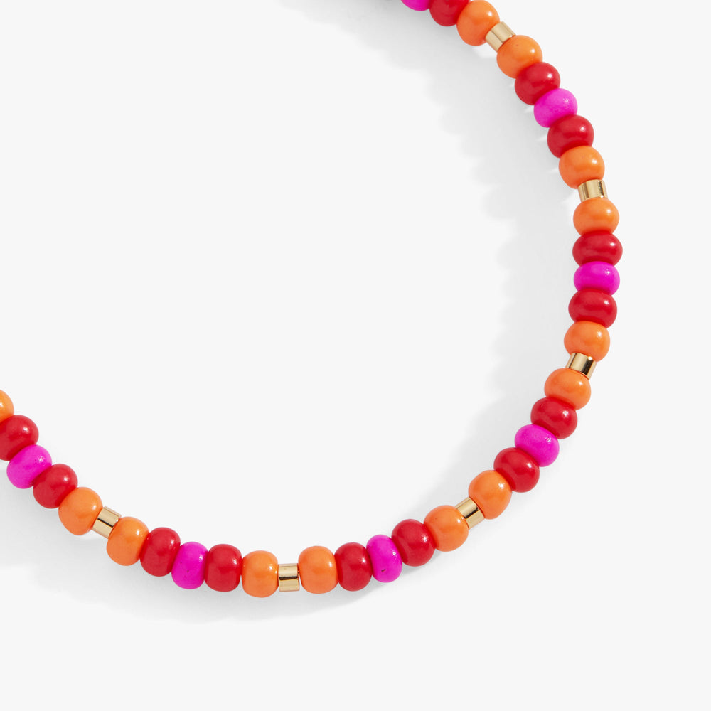 Summer Hues Beaded Charm Bangle Gold | Alex and Ani