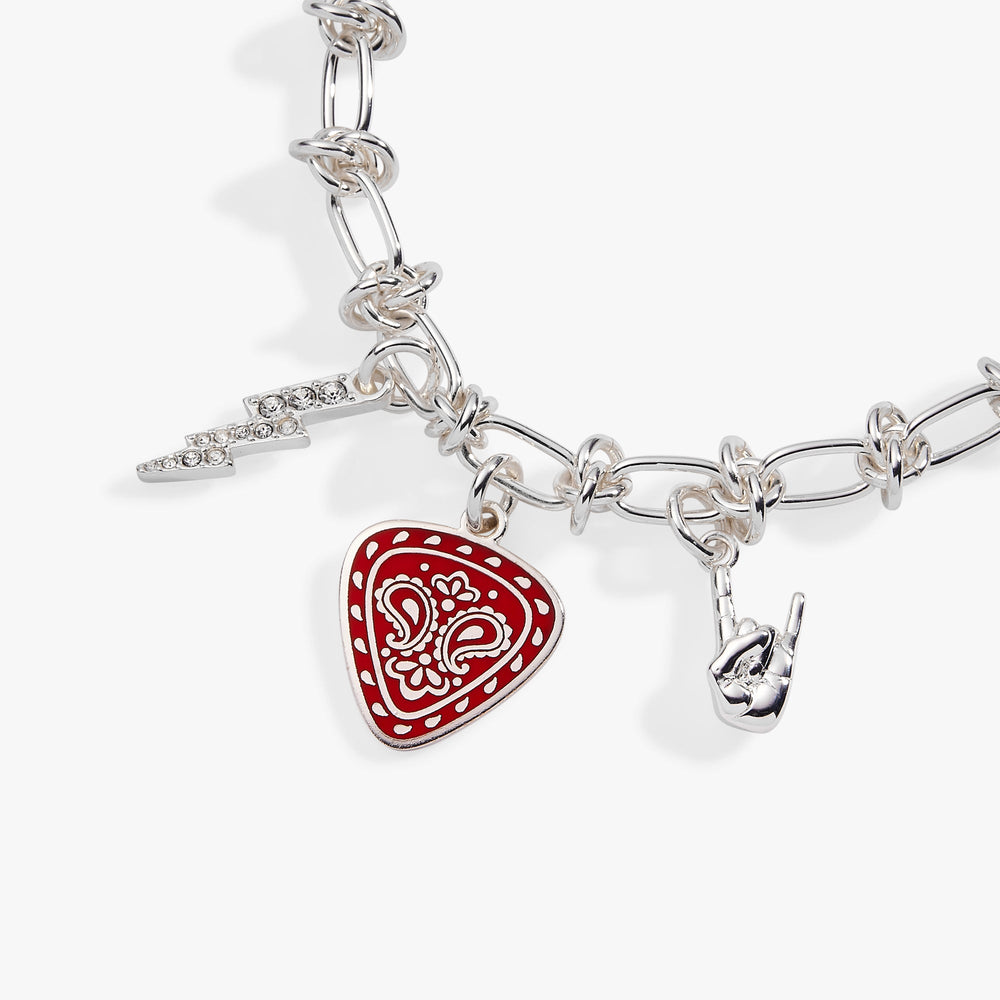 80's Rock Star Charm Chain Bracelet Silver | Alex and Ani