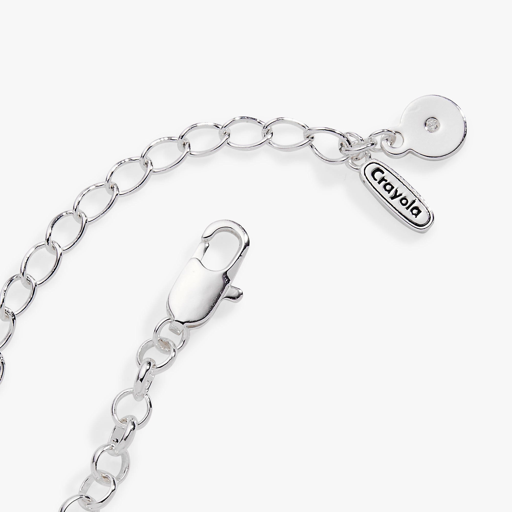 Crayola Tickle Me Pink Charm Bracelet Silver | Alex and Ani
