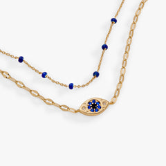 Festival Double Strand Evil Eye Bracelet Gold | Alex and Ani
