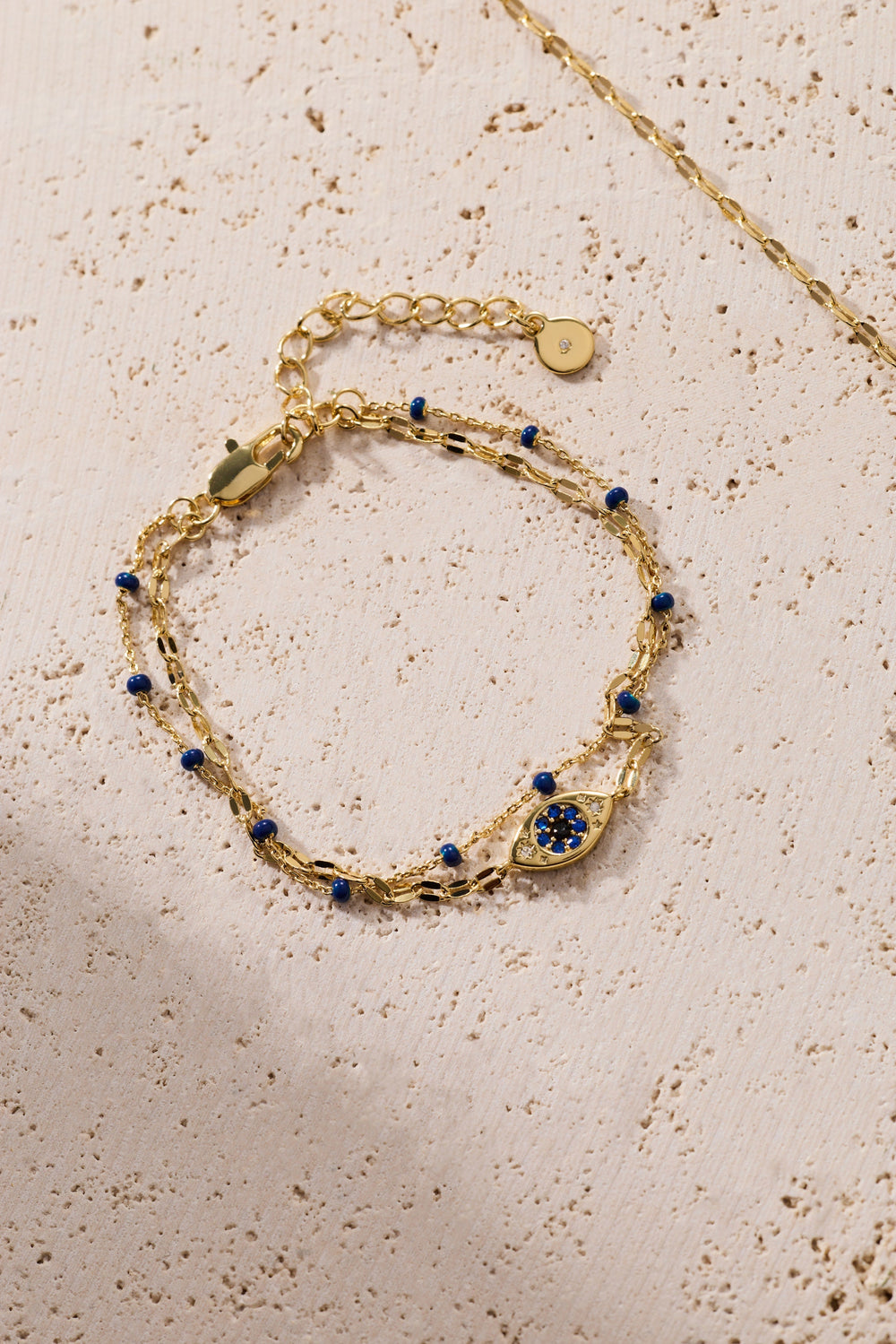 Festival Double Strand Evil Eye Bracelet Gold | Alex and Ani