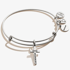 Cross Charm Bangle Bracelet - Alex and Ani Rafaelian Silver | Alex and Ani