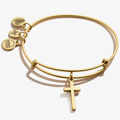 Cross Charm Bangle Bracelet - Alex and Ani Rafaelian Silver | Alex and Ani
