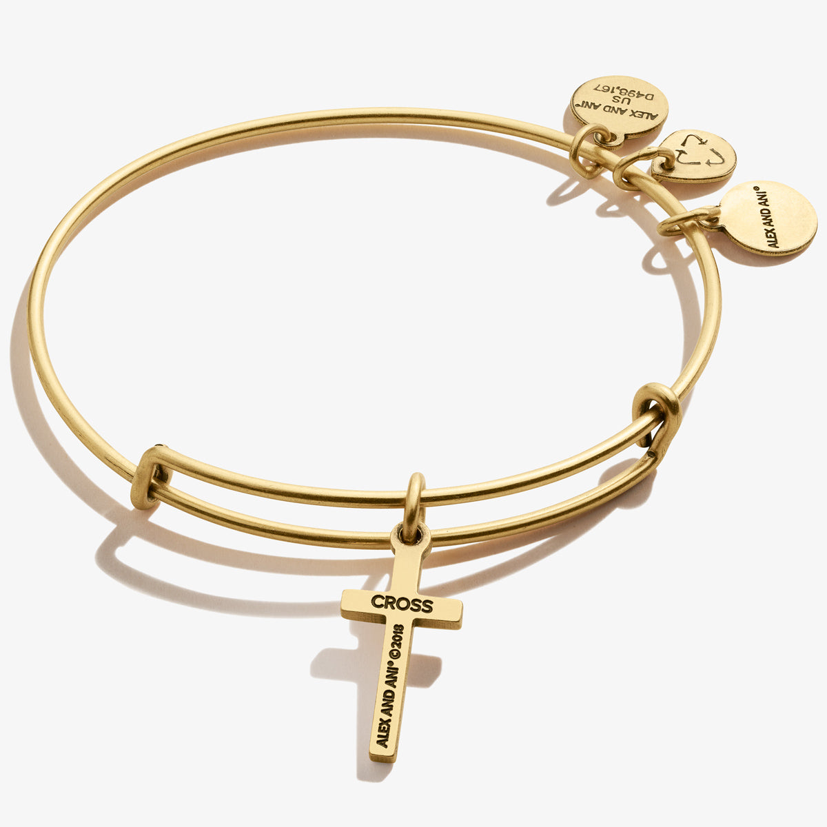 Cross Charm Bangle Bracelet - Alex and Ani Rafaelian Silver | Alex and Ani