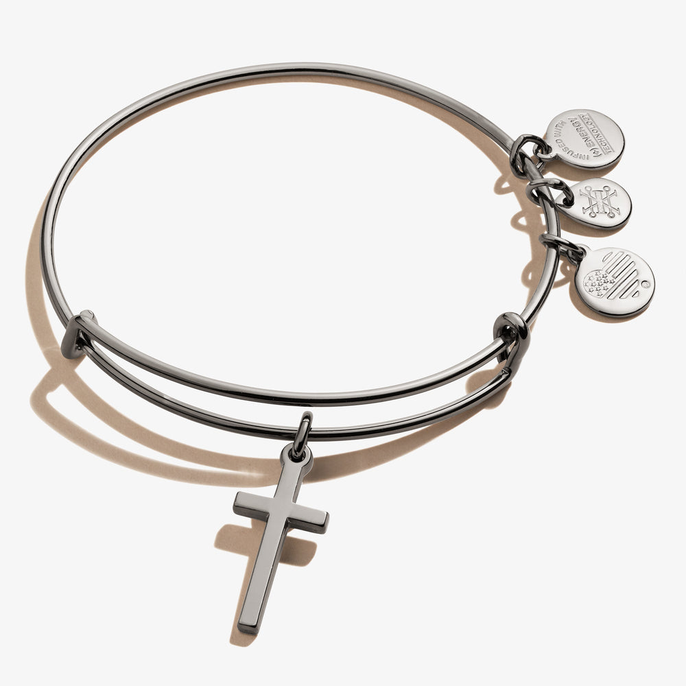 Cross Charm Bangle Bracelet - Alex and Ani Rafaelian Silver | Alex and Ani