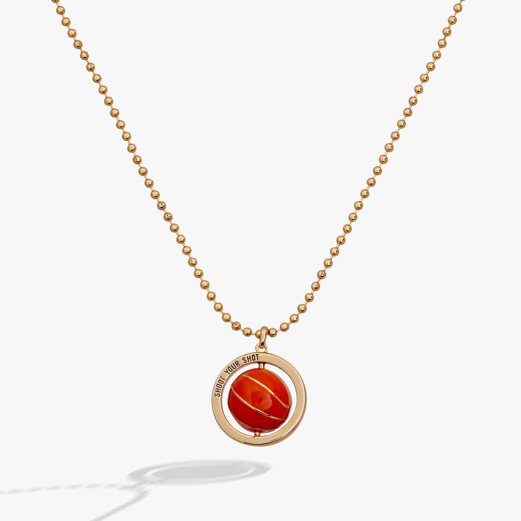 Basketball Spinner Pendant Gold | Alex and Ani