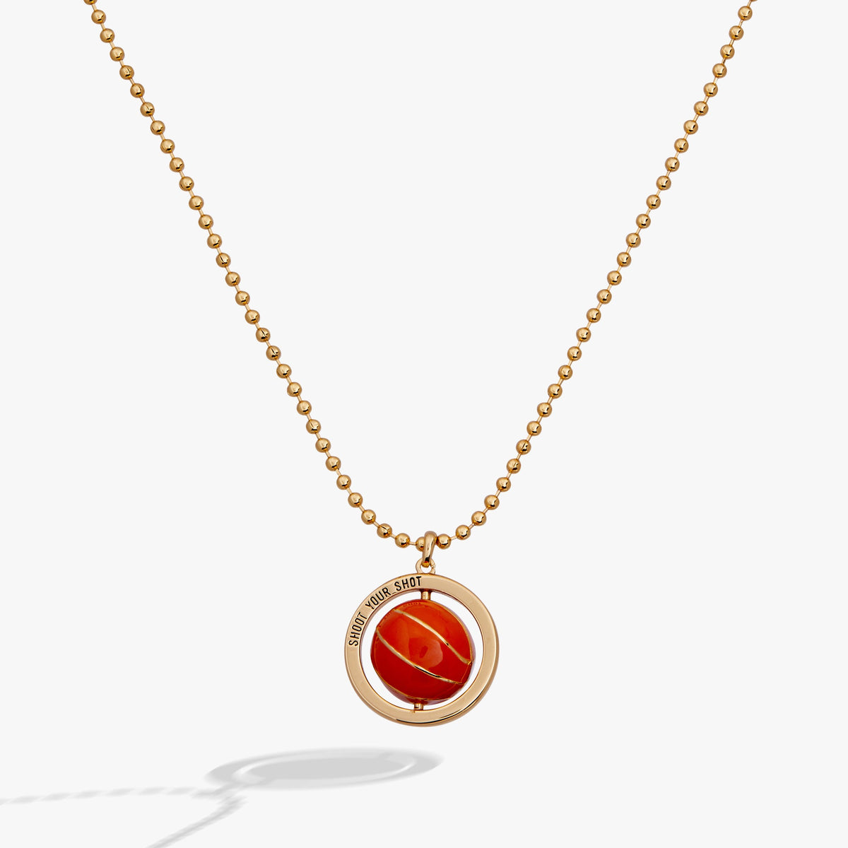 Basketball Spinner Pendant Gold | Alex and Ani