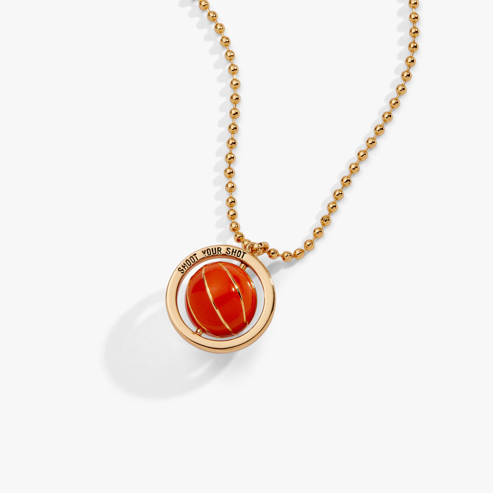 Basketball Spinner Pendant Gold | Alex and Ani