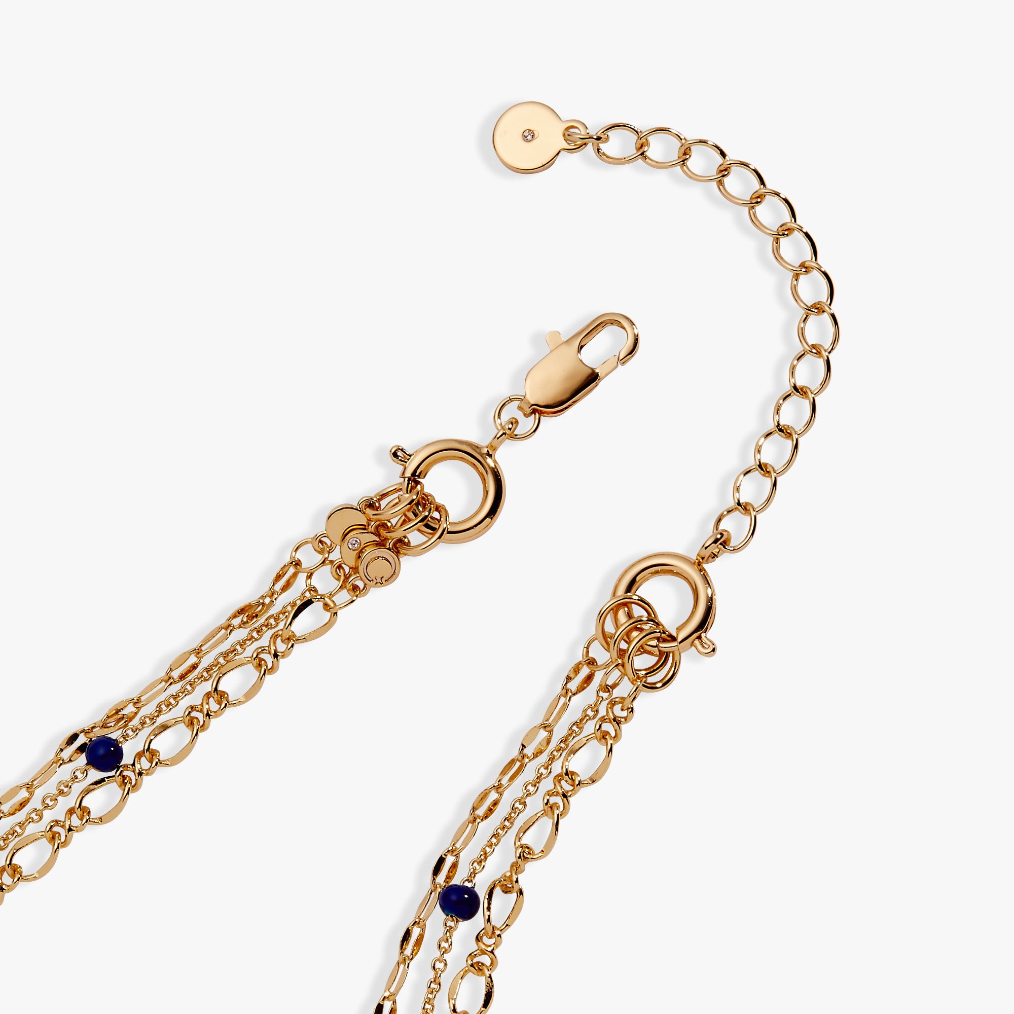 Festival Stranded Evil Eye Necklace Gold | Alex and Ani