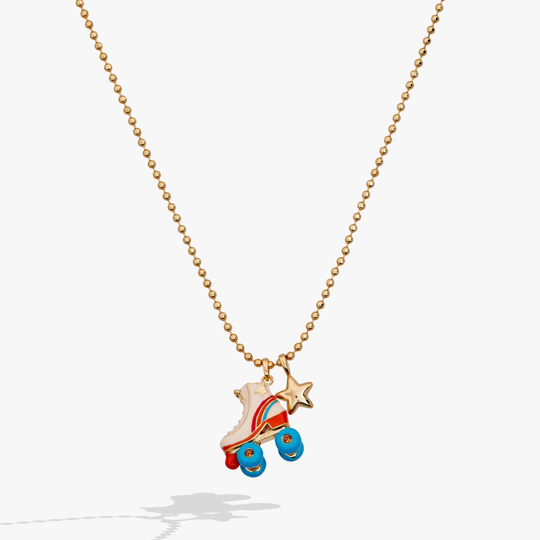 70s Roller Skate Necklace Gold | Alex and Ani