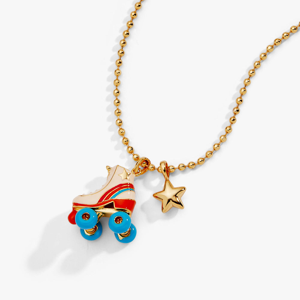 70s Roller Skate Necklace Gold | Alex and Ani