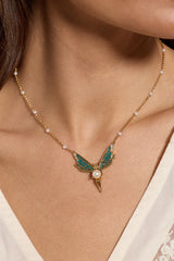 Fae Wings Fairy Pendant Necklace Gold | Alex and Ani