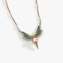 Fae Wings Fairy Pendant Necklace Gold | Alex and Ani