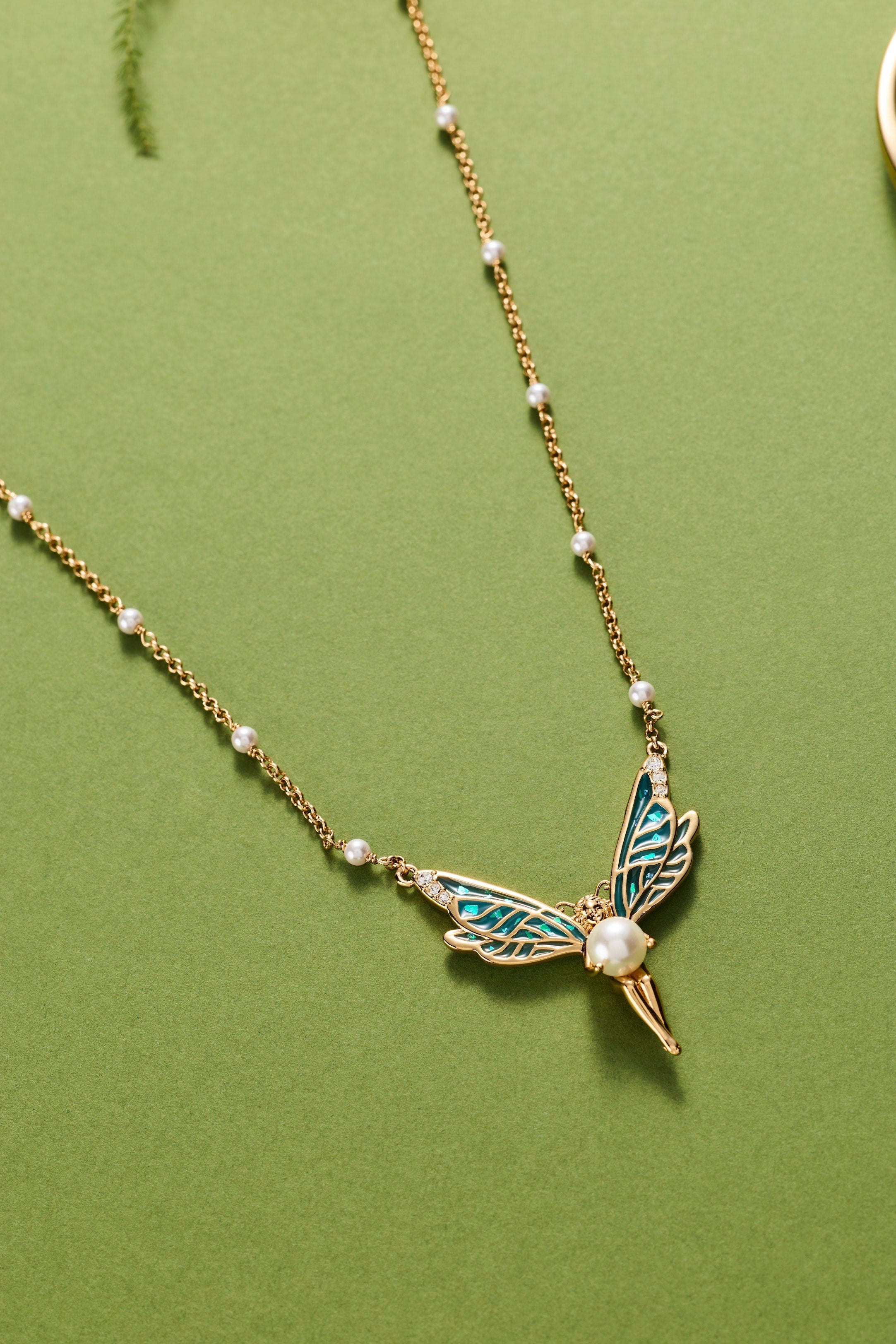 Fae Wings Fairy Pendant Necklace Gold | Alex and Ani
