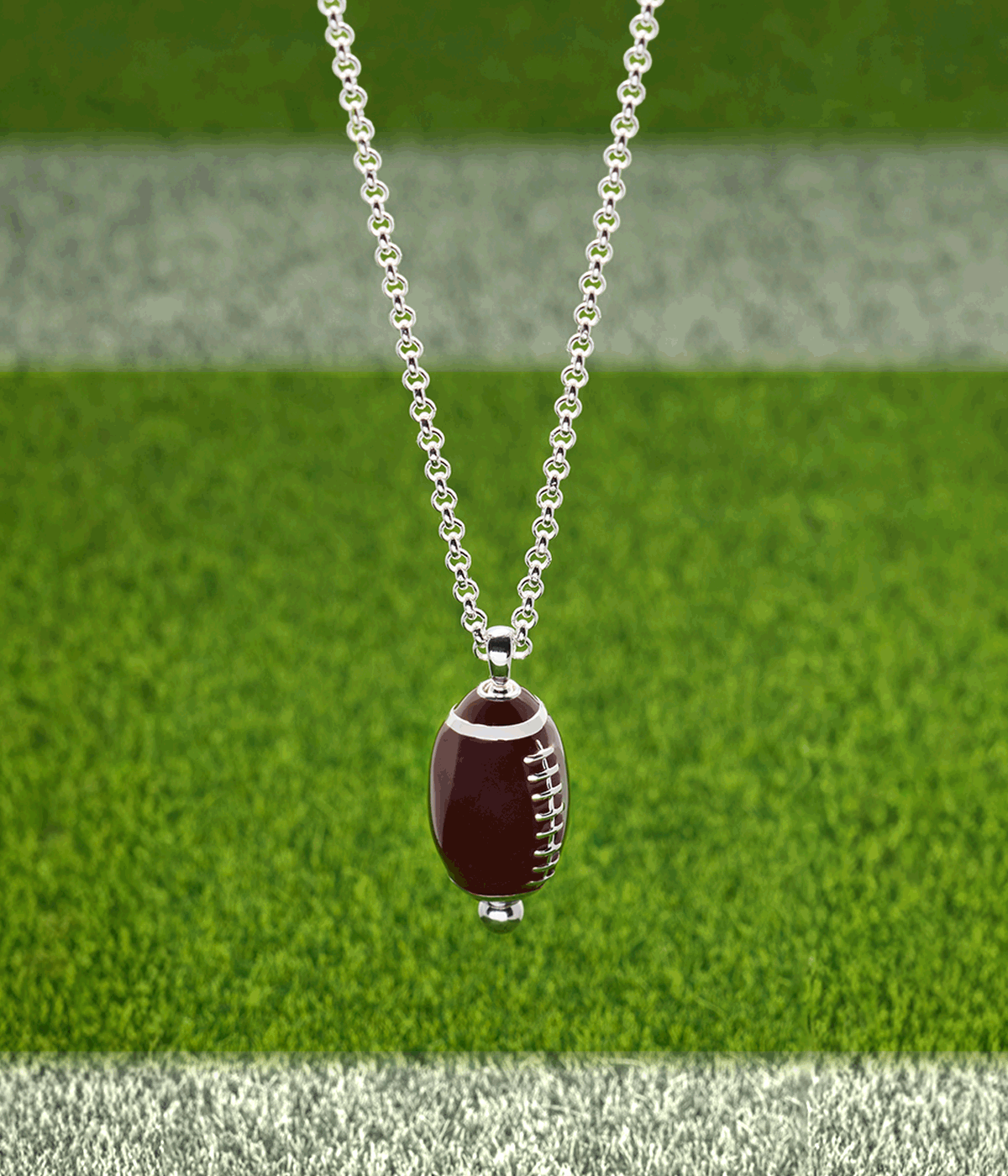 Football Spinner Pendant Silver | Alex and Ani