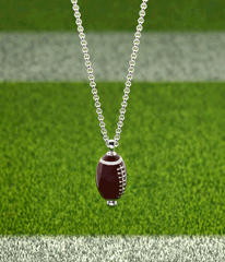 Football Spinner Pendant Silver | Alex and Ani