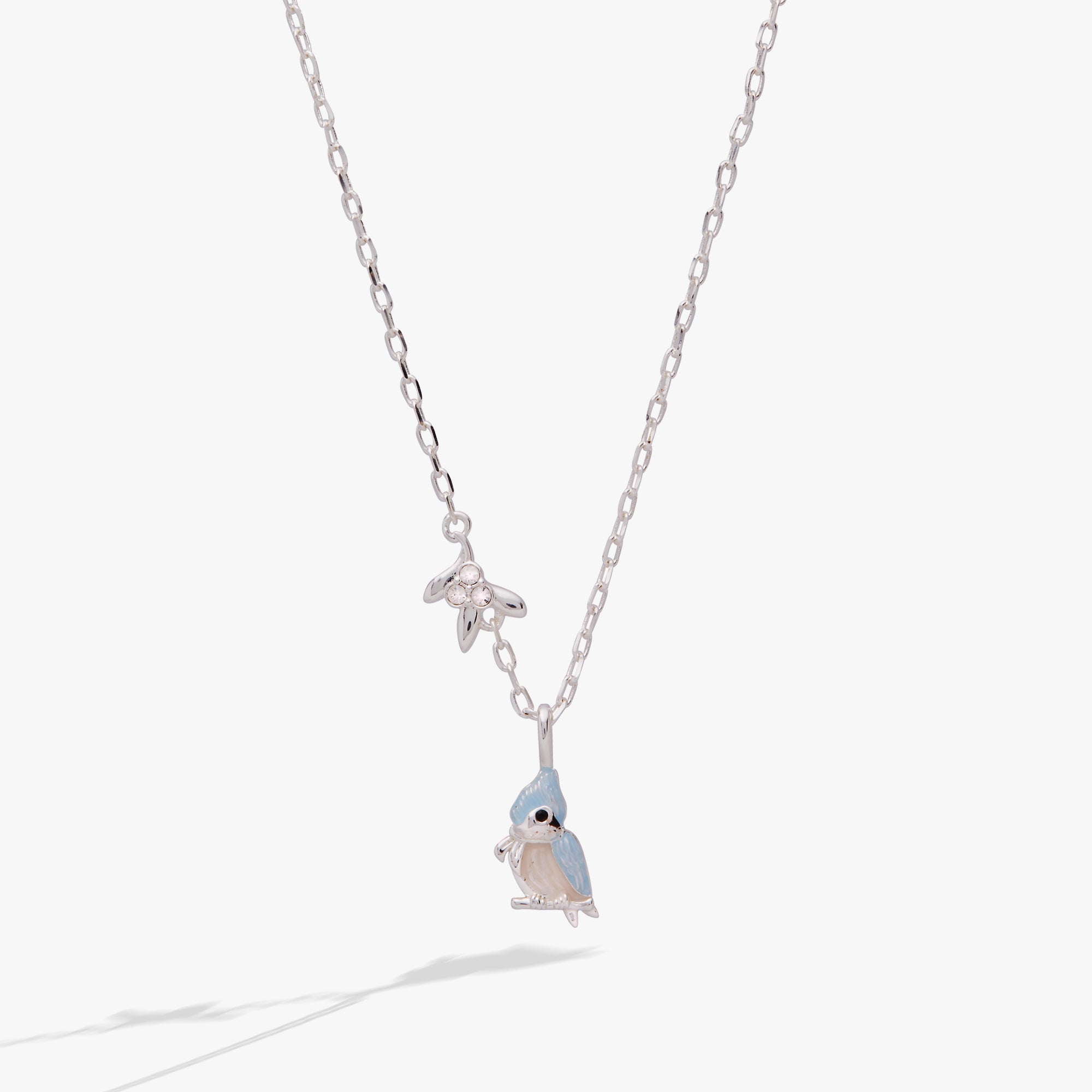 Tufted Titmouse Necklace Silver | Alex and Ani