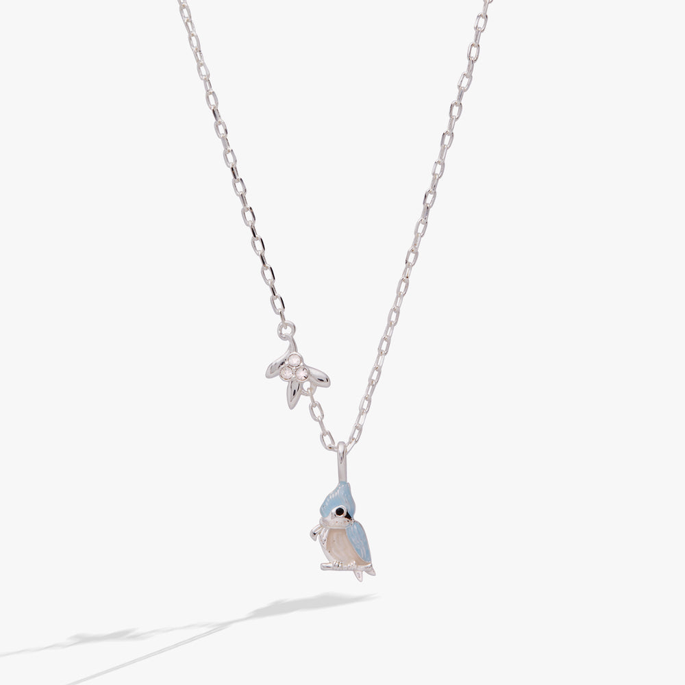 Tufted Titmouse Necklace Silver | Alex and Ani