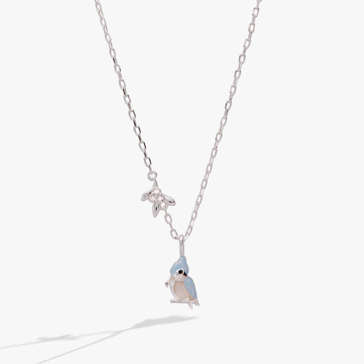Tufted Titmouse Necklace Silver | Alex and Ani