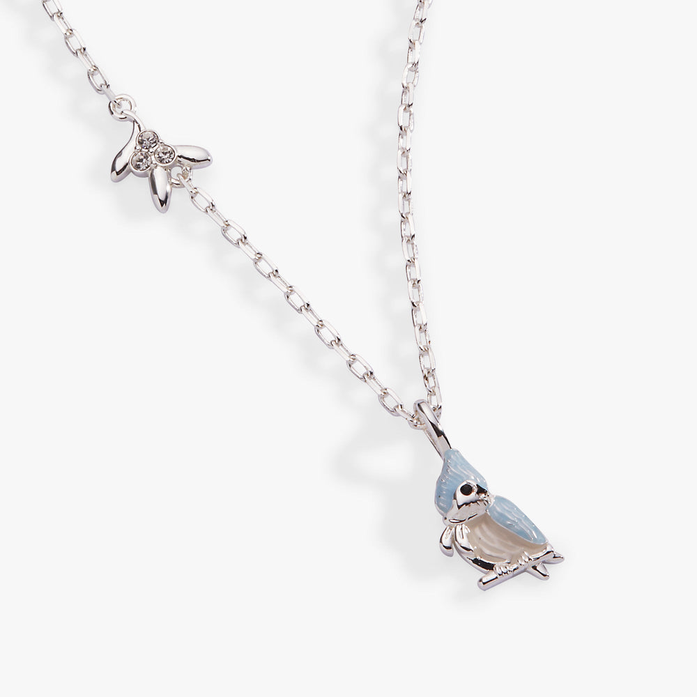 Tufted Titmouse Necklace Silver | Alex and Ani