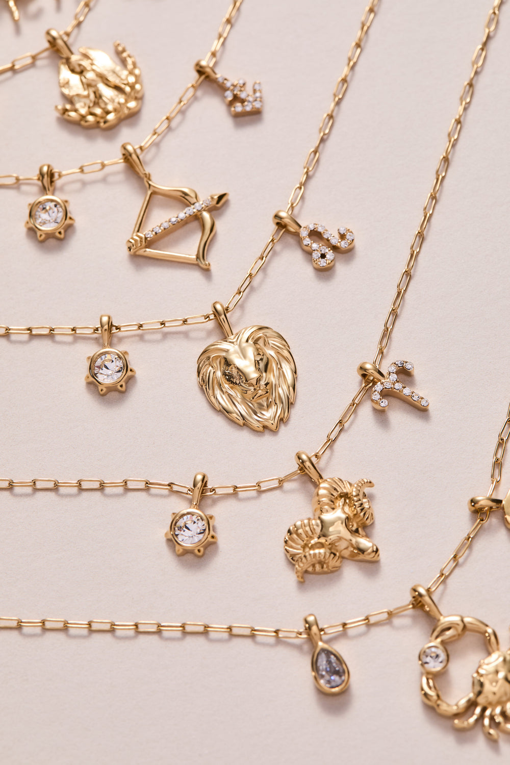 Sagittarius Charm Cluster Necklace Stainless Steel Gold | Alex and Ani