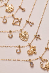 Sagittarius Charm Cluster Necklace Stainless Steel Gold | Alex and Ani