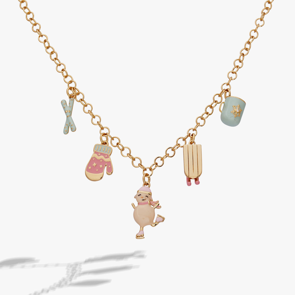 Winter Wonderland Multi Charm Necklace Gold | Alex and Ani