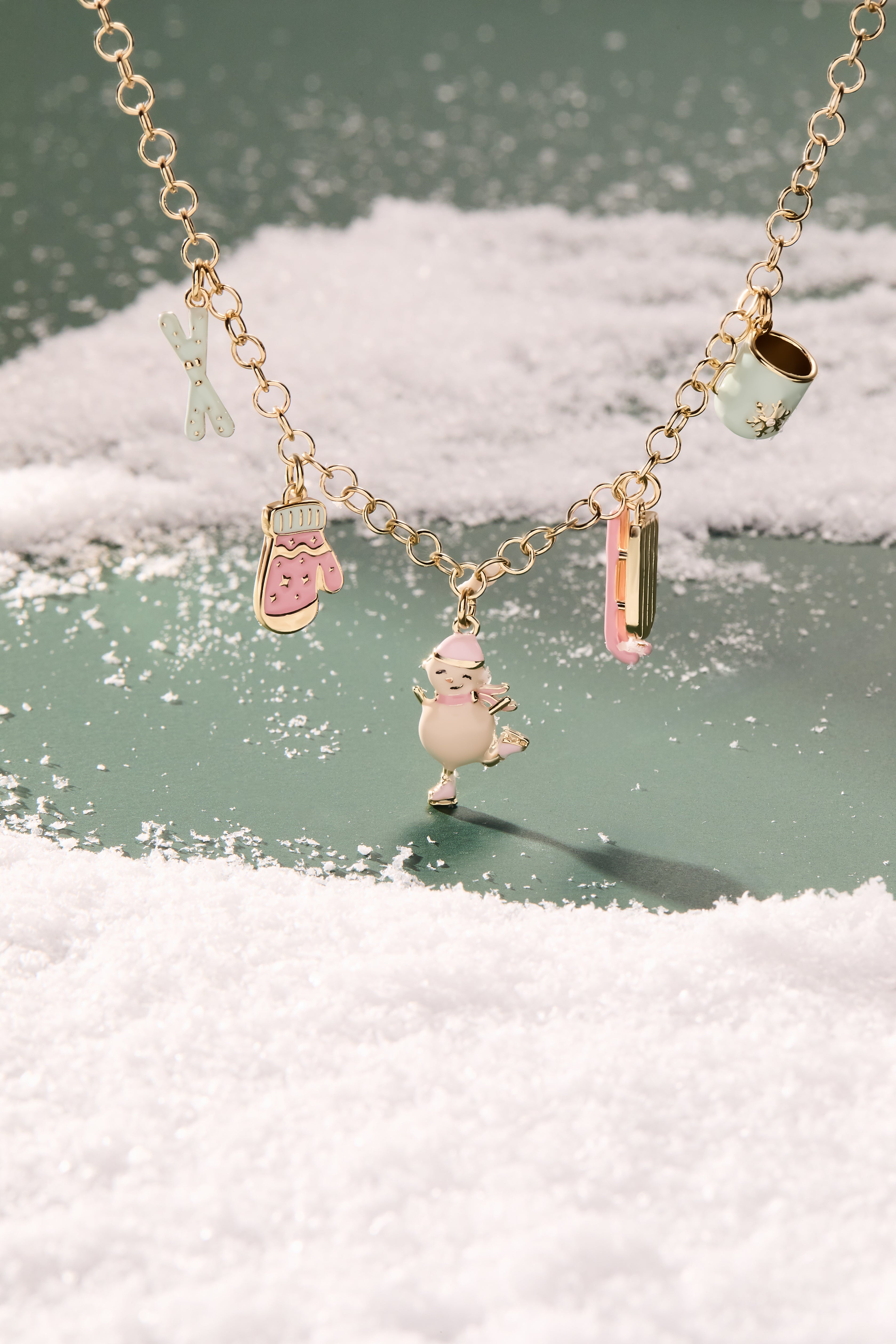 Winter Wonderland Multi Charm Necklace Gold | Alex and Ani