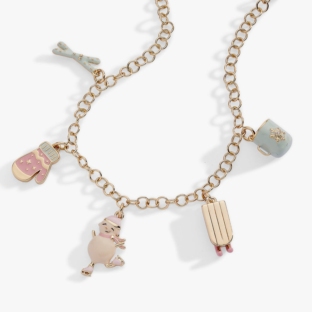 Winter Wonderland Multi Charm Necklace Gold | Alex and Ani
