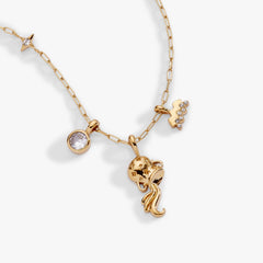Aquarius Charm Cluster Necklace Stainless Steel Gold | Alex and Ani