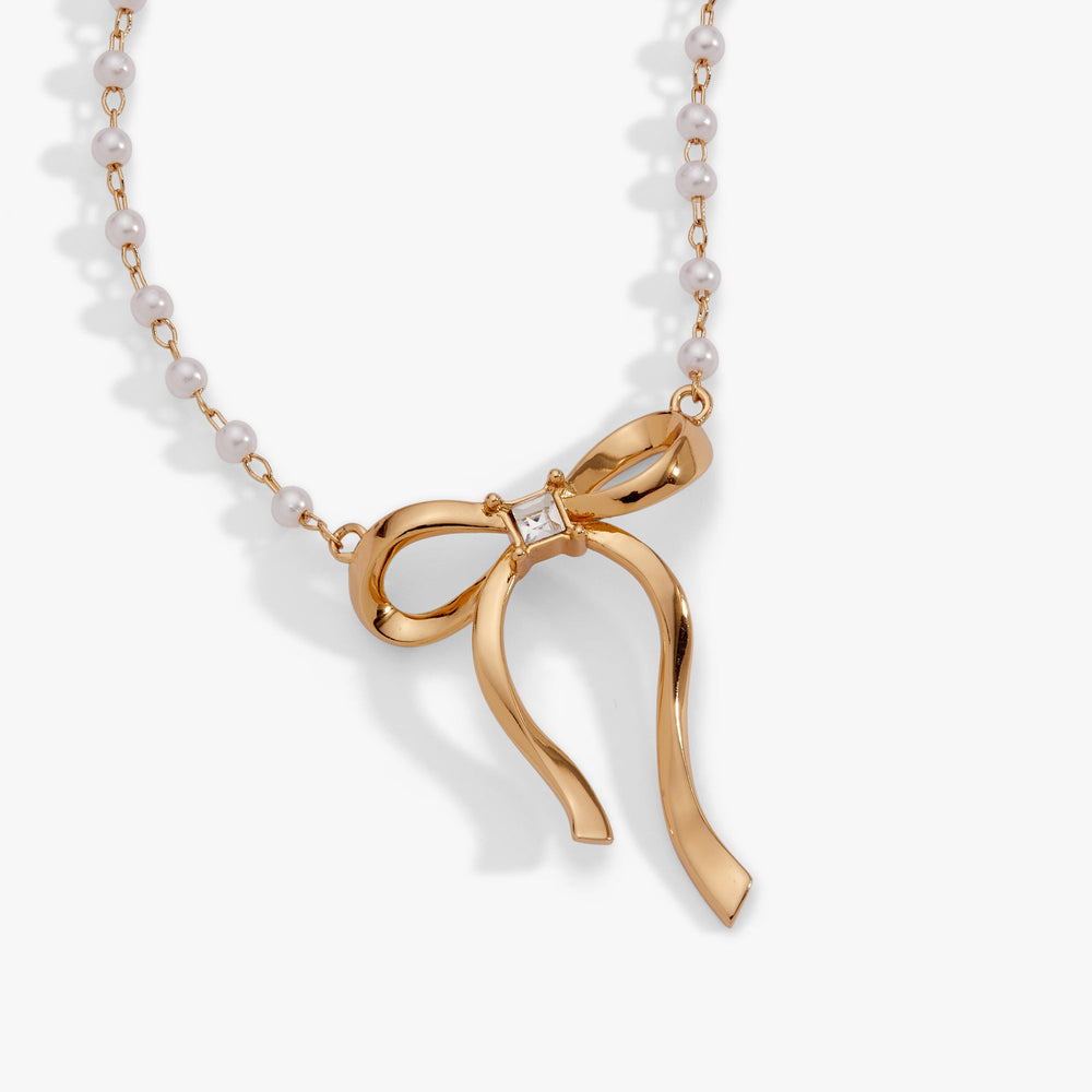 Pearl Coquette Necklace Gold | Alex and Ani