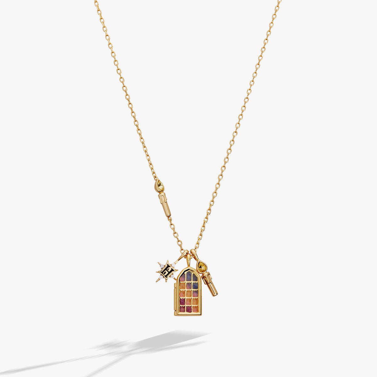 Harry Potter™ Hogwarts Great Hall Cluster Charm Necklace Gold | Alex and Ani
